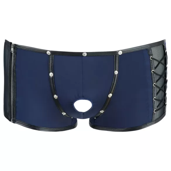 NEK - boxer homme résille noire à laçage - bleu - L