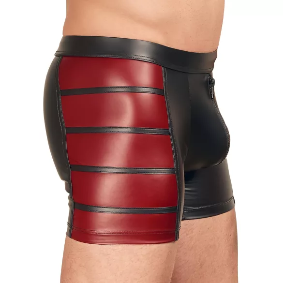 NEK - boxer zippé homme - bandes rouges latérales - noir - M
