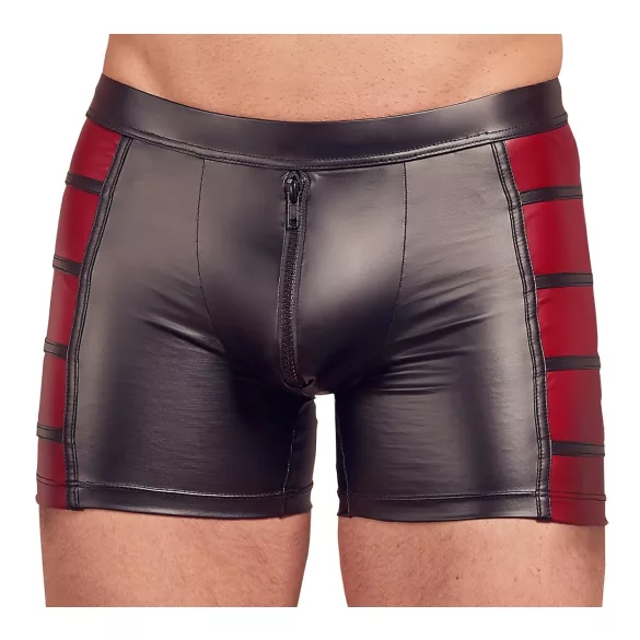 NEK - boxer zippé homme - bandes rouges latérales - noir - L