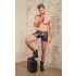 NEK - boxer zippé homme - bandes rouges latérales - noir - L