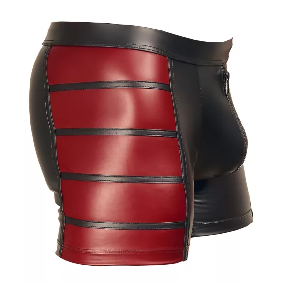 NEK - boxer zippé homme - bandes rouges latérales - noir - XL