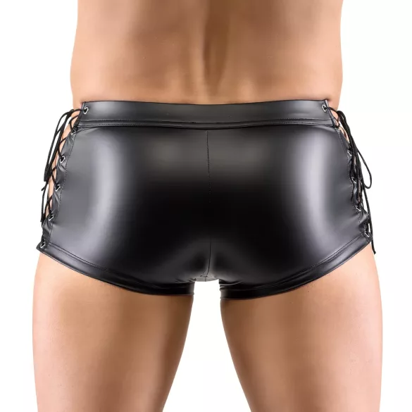 Svenjoyment - boxer homme laçage côté - effet mat - noir