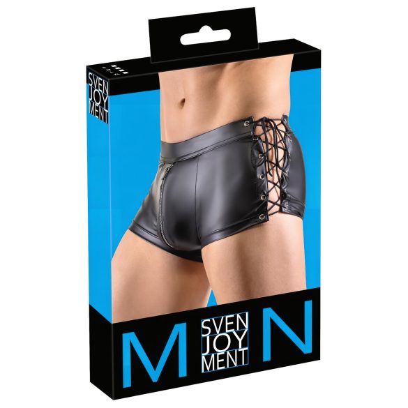 Svenjoyment - boxer homme laçage côté - effet mat - noir - XL