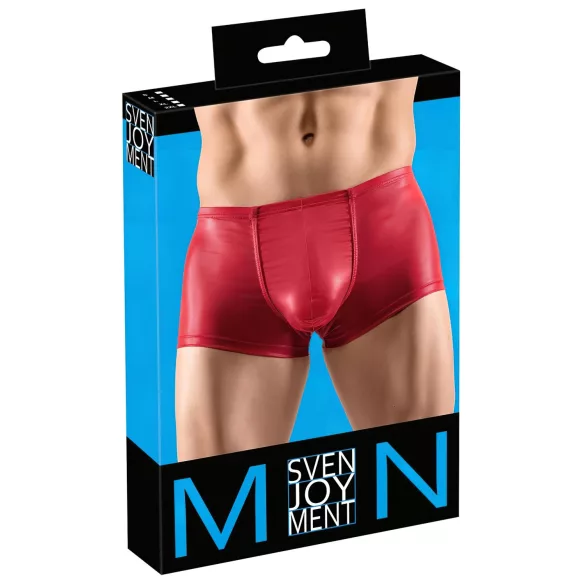 Svenjoyment - boxer push-up homme effet brillant - rouge - M