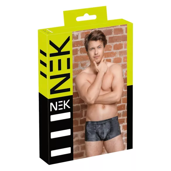 NEK - Boxer noir motif peau de serpent