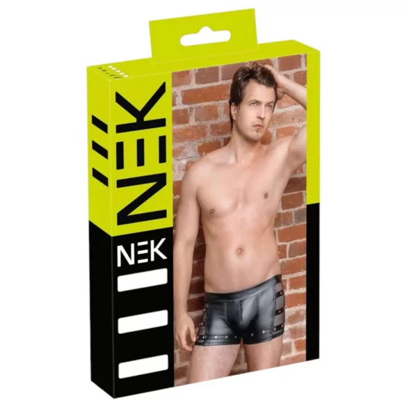NEK - boxer homme zippé à clous - noir - L