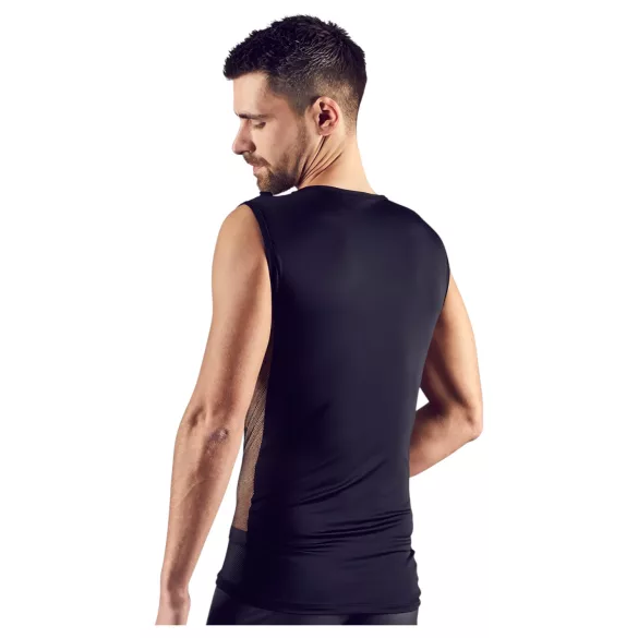 Svenjoyment - haut pour homme lacé asymétrique (noir)