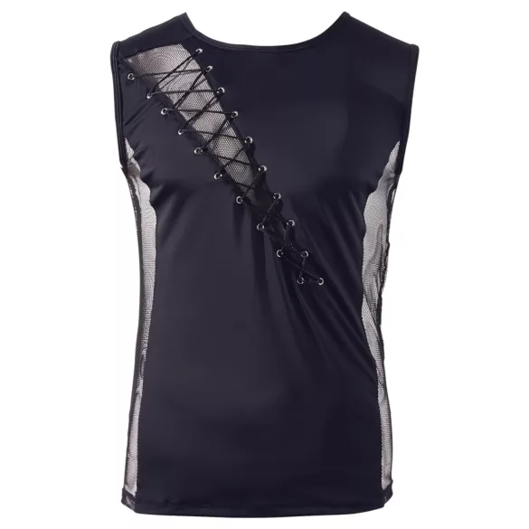 Svenjoyment - haut pour homme lacé asymétrique (noir) - L