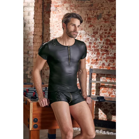 NEK - Haut homme manches courtes, effet mat (noir) - L