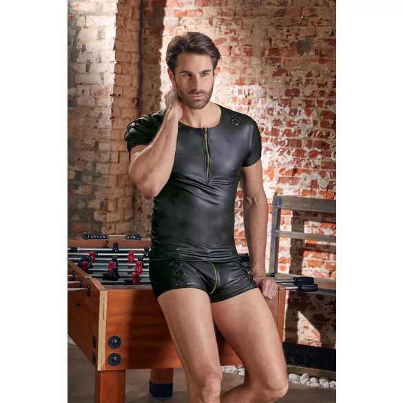 NEK - Haut homme manches courtes, effet mat (noir) - XL