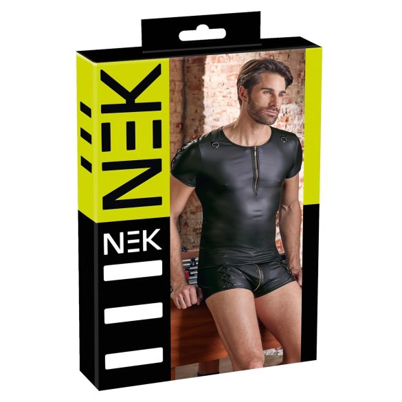NEK - Haut homme manches courtes, effet mat (noir) - 2XL