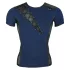 NEK - haut homme résille lacets noirs - bleu - L