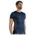 NEK - haut homme résille lacets noirs - bleu - L