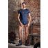 NEK - Haut homme bleu résille à lacets noir - L