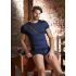 NEK - Haut homme bleu résille à lacets noir - L