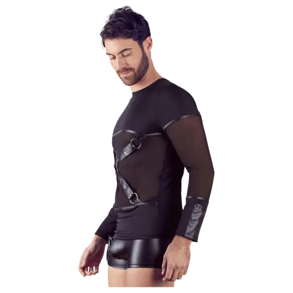NEK - Haut homme manches longues croisé (noir)