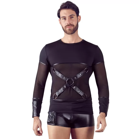 NEK - Haut homme manches longues croisé (noir) - M