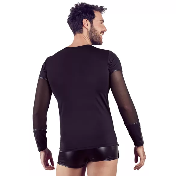 NEK - Haut homme manches longues croisé (noir) - L