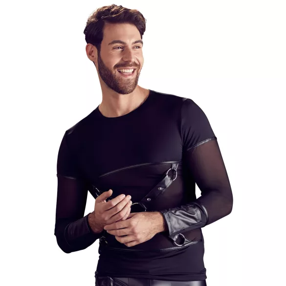 NEK - Haut homme manches longues croisé (noir) - XL