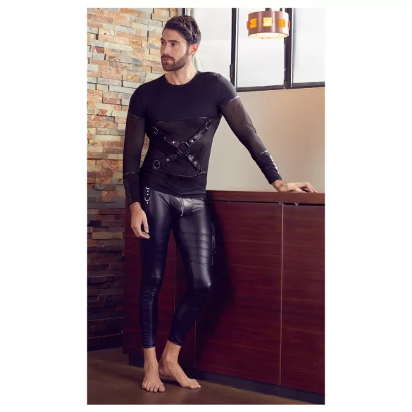 NEK - Haut homme manches longues croisé (noir) - XL