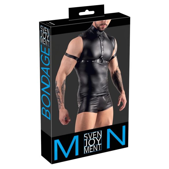 Harnais torse sans manches pour homme (noir) - XL