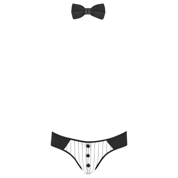 Svenjoyment - string homme serveur - ensemble costume - noir blanc - M