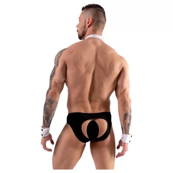 Svenjoyment - string homme serveur - ensemble costume - noir blanc - XL