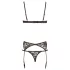 Cottelli - Ensemble lingerie érotique - 3 pièces - noir - 80B/M