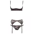 Cottelli - Ensemble lingerie érotique - 3 pièces - noir - 85C/L