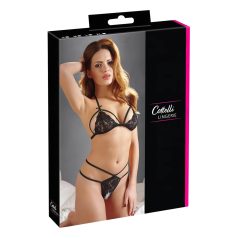 Cottelli - Ensemble lingerie ouvert - dentelle noire