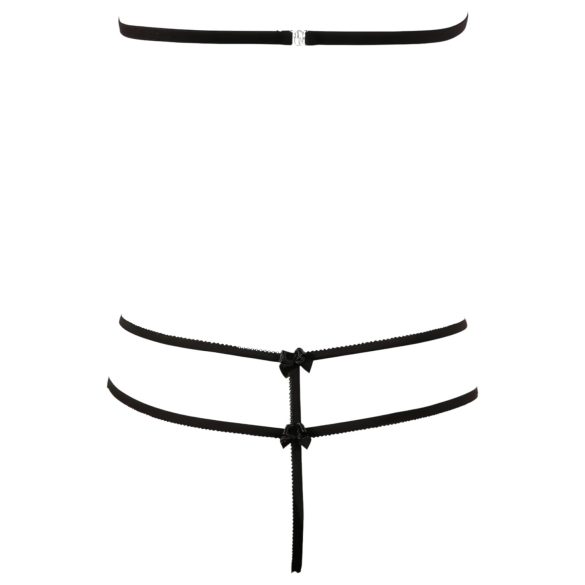 Cottelli - Ensemble lingerie ouvert - dentelle noire - L