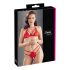Cottelli - ensemble soutien-gorge ouvert en dentelle - rouge - L