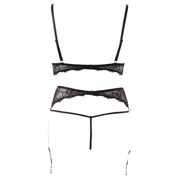 Abierta Fina - ensemble lingerie perles et dentelle - L