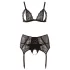 Cottelli Plus Size - Ensemble lingerie grande taille - dentelle noire - XXXXL