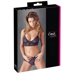   Cottelli - Ensemble soutien-gorge dentelle fleurs - violet - M