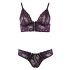 Cottelli - Ensemble soutien-gorge dentelle fleurs - violet - M