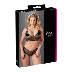   Cottelli Plus Size - ensemble lingerie grande taille en dentelle - noir