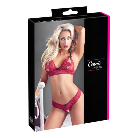 Cottelli - Ensemble soutien-gorge sexy dentelle rouge - M