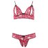 Cottelli - Ensemble de lingerie coquine en dentelle rouge - M