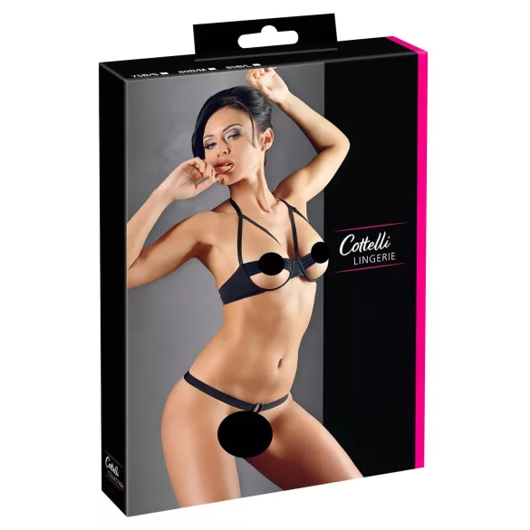 Cottelli - Ensemble soutien-gorge anneaux métal - noir - 80B/M