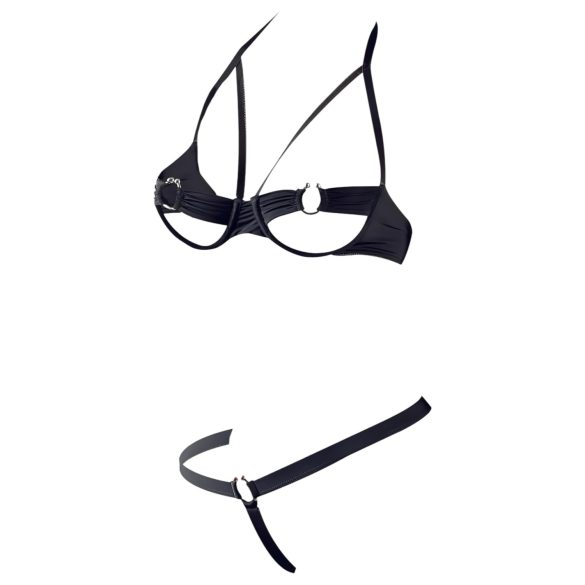 Cottelli - Ensemble soutien-gorge anneaux métal - noir - 85B/L