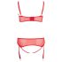 Cottelli Plus Size - ensemble lingerie modulable - grande taille - rouge - 95D/2XL