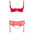 Cottelli Plus Size - ensemble lingerie modulable - grande taille - rouge - 95D/2XL