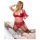 Cottelli Plus Size - ensemble lingerie modulable - grande taille - rouge - 90E/XL