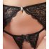 Abierta Fina - Ensemble soutien-gorge dentelle scintillante (noir) - M