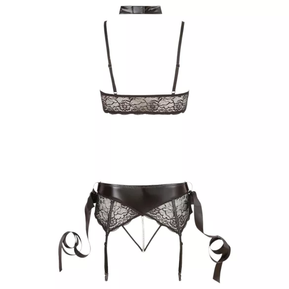 Cottelli Bondage - ensemble lingerie dentelle - 5 pièces