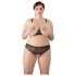 Cottelli Plus Size - ensemble soutien-gorge perlé - noir