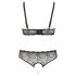 Cottelli Grande Taille - ensemble soutien-gorge perlé (noir)