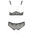 Cottelli Grande Taille - ensemble soutien-gorge perlé (noir) - 2XL
