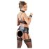 Cottelli Bondage - ensemble lingerie en dentelle brillante (4 pièces)